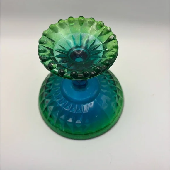 Elegant Green and Blue Glass Bowl - Picture 8 of 14